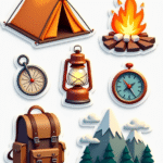 Camping & Adventure - Sticker Sheet v6